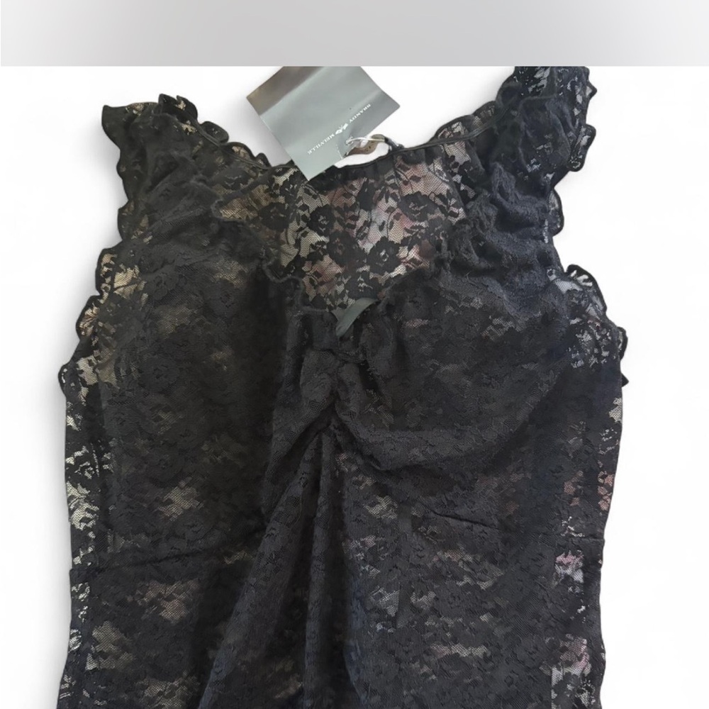 Black Lace Sleeveless Top